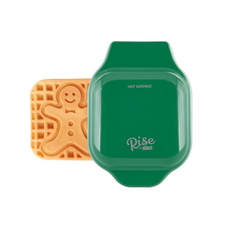 Rise BY Dash RMWG001GBEG06 1 waffle Green Aluminum Waffle Maker
