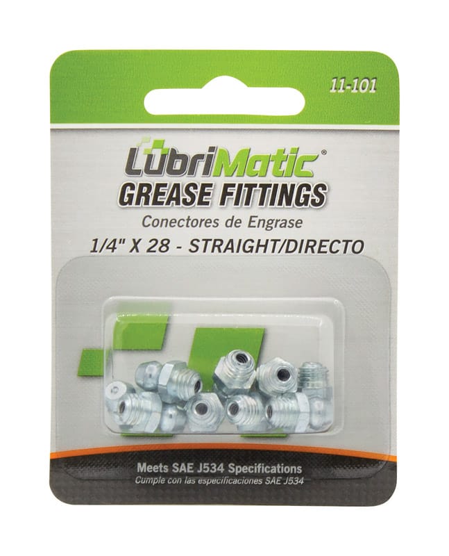 Lubrimatic LUBR1110115 Straight Grease Fittings 10 pk