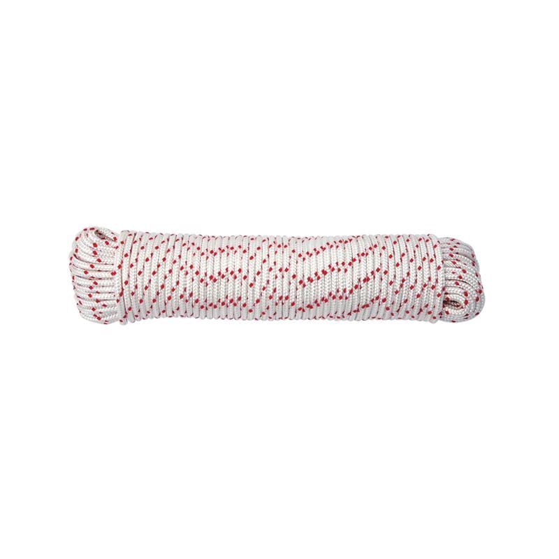 Koch Industries 5240634 3/16 in. D X 50 ft. L Red/White Diamond Braided Polyester Rope