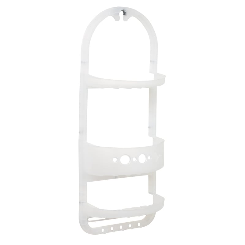 Zenna Home 5890KK Zenith Zenna Home 26.38 in. H X 5.5 in. W X 10.25 in. L Frosted White Shower Caddy