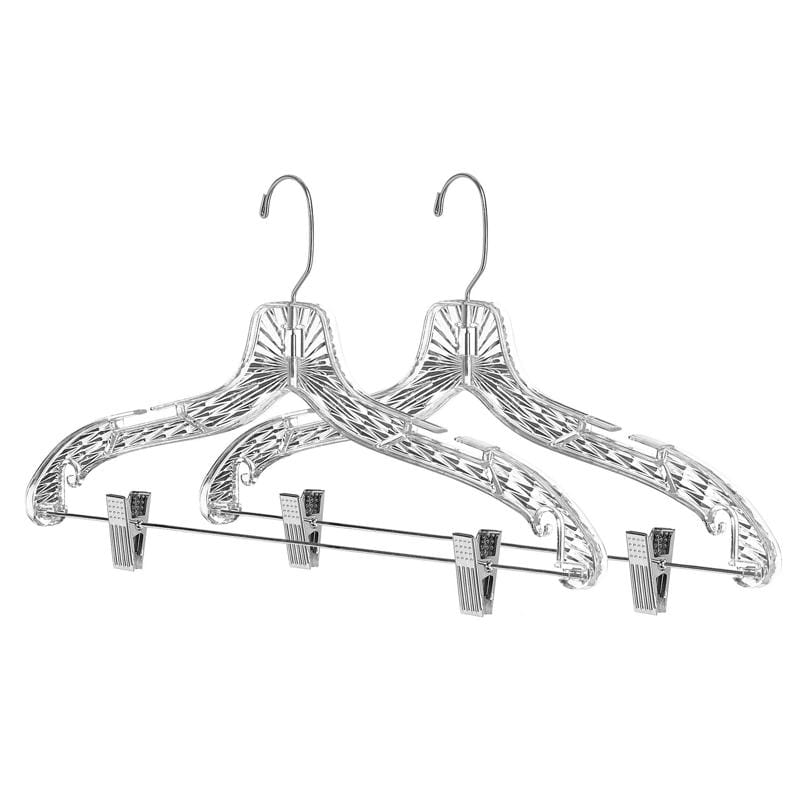Whitmor 6062-4771 9.5 in. H X 16.75 in. W X 1 in. L Plastic Clear Suit Hanger 2 pk