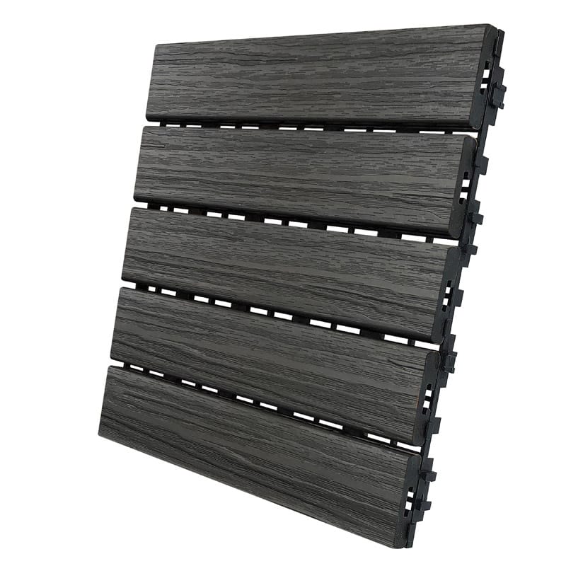 Aura DS5-W06-DW02 12 in. W X 12 in. L Driftwood Composite Balcony/Deck Tiles 6 sq ft