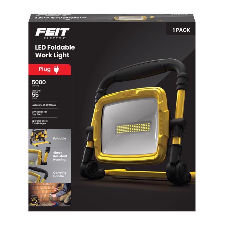Feit WORK5000XLPLUGF Pro Series 5000 lm LED Corded Stand (H or Scissor) Work Light