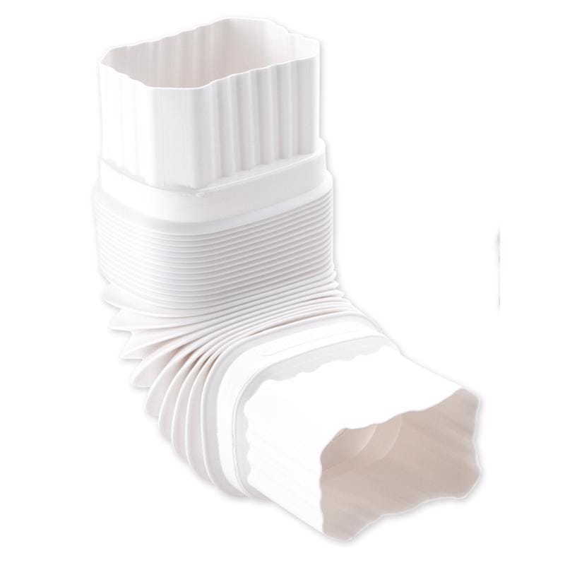 Amerimax 37084HP 2 in. H X 3 in. W X 7.5 in. L White Vinyl Gutter Elbow