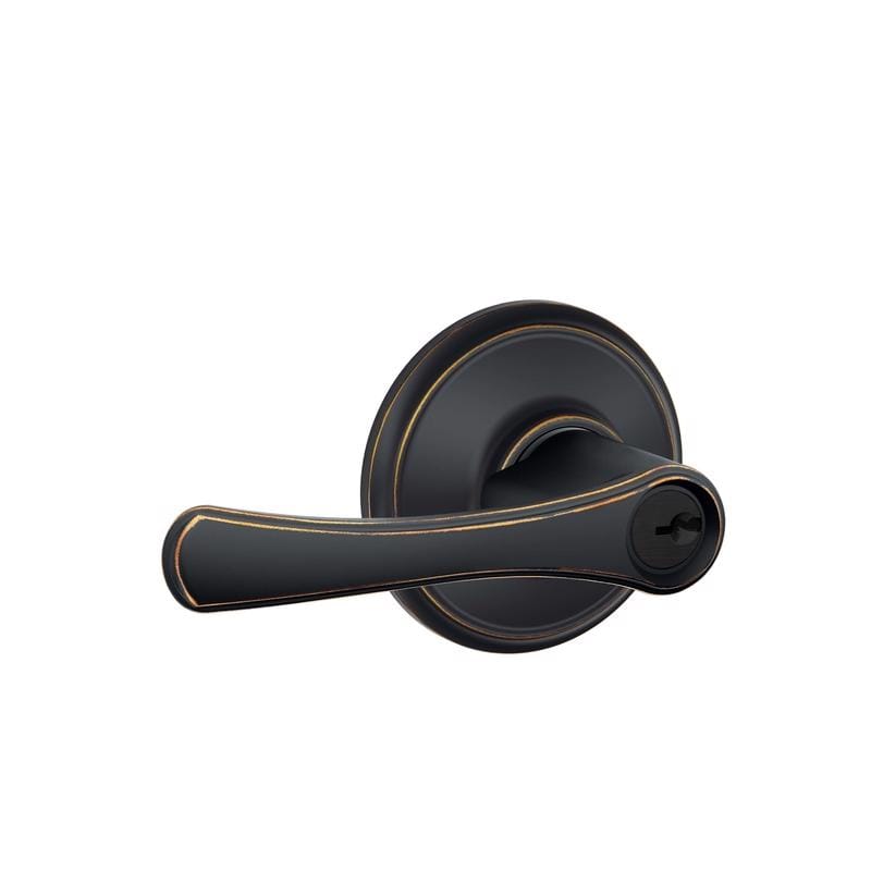 Schlage F51VVLA716 Avila Aged Bronze Entry Door Knob 1-3/4 in.