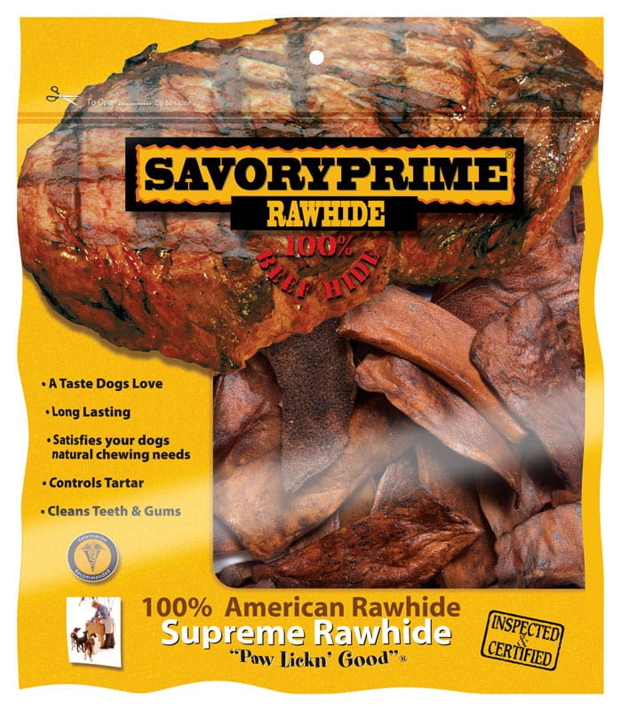 Savory Prime 047 Beef Flavor All Size Dogs All Ages Rawhide Chips Beef Rawhide 6 in. L 1 pk