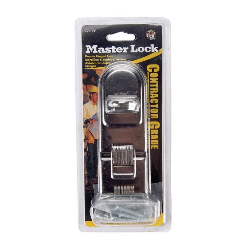 Master Lock 722DPF Zinc-Plated Hardened Steel 7-3/4 in. L Double Hinge Safety Hasp 1 pk