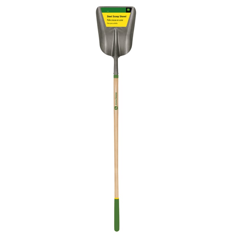 John Deere PST-L-JD 64 in. Steel Scoop General Purpose Shovel Wood Handle