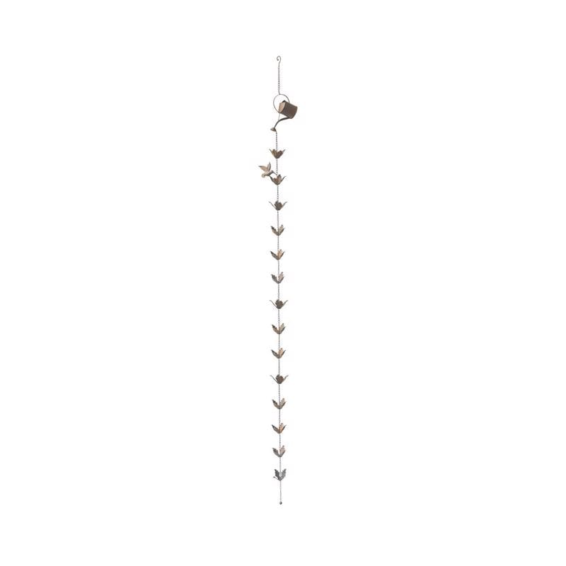 Alpine QES150M Bronze Metal 120 in. H X 6 in. L X 4 in. W Watering Can with Hummingbird and Flower Outdoor D