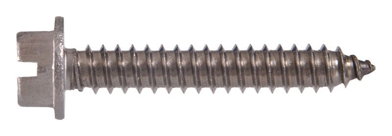 Hillman 0823116 No. 12 Ga. X 1 in. L Slotted Hex Washer Head Sheet Metal Screws 100 pk