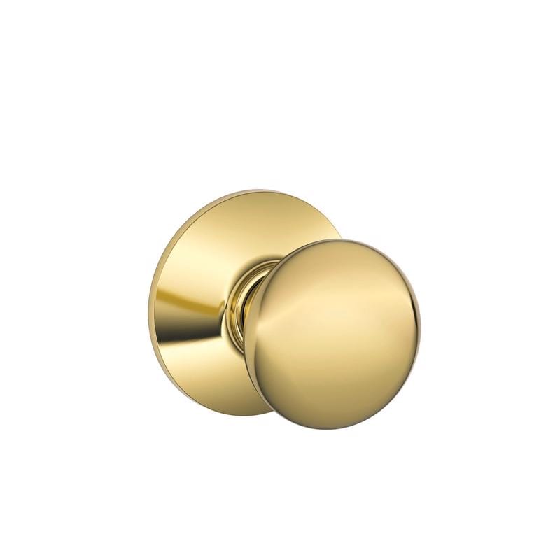 Schlage F10VPLY605 Plymouth Bright Brass Passage Lockset 1-3/4 in.