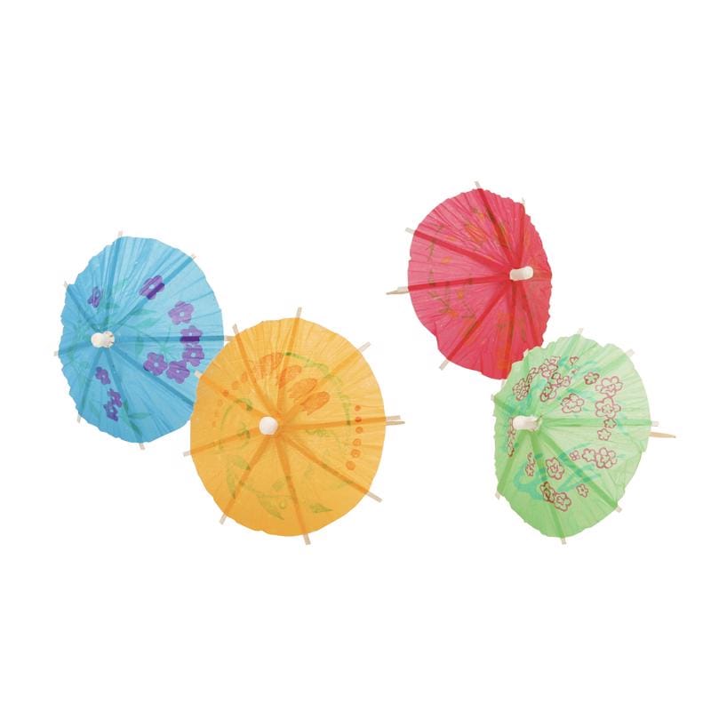 Viovia VIO-0104 Assorted Polypropylene Umbrella Appetizer Picks