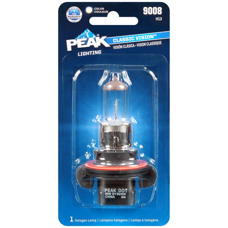 Peak 9008-BPP Classic Vision Halogen High/Low Beam Automotive Bulb 9008 H13