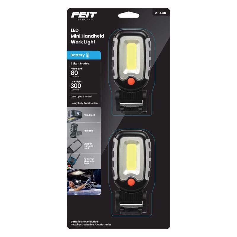 Feit Electric WORKMINI300/2 Feit 300 lm LED Battery Handheld Work Light