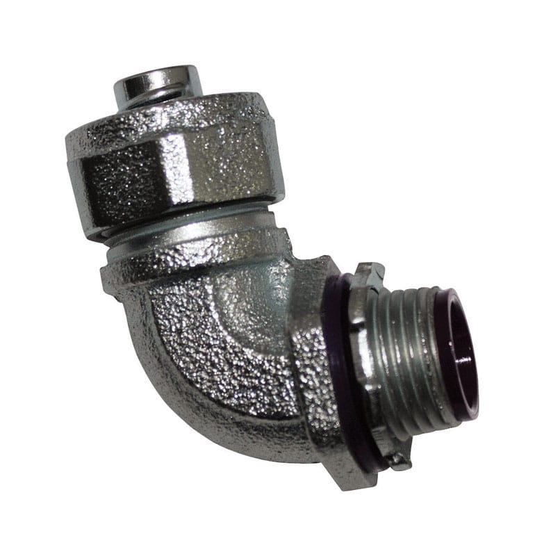 Sigma Engineered Solutions 45764 ProConnex 3/4 in. D Zinc-Plated Iron 90 Degree Connector For Liquid Tight