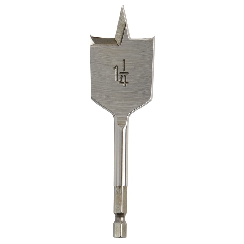 Milwaukee 48-27-0015 1-1/4 in. D X 4.5 in. L Flat Boring Auger Bit Carbon Steel 1 pc