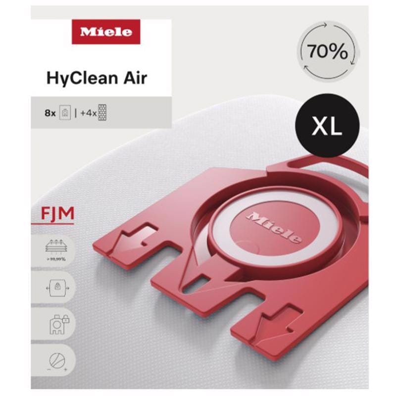 Miele 12901920 FJM HyClean Air Canister Vacuum Bags 8 pk