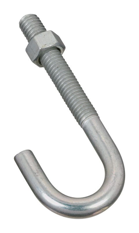 National Hardware N232-942 Large Zinc-Plated Silver Steel 3-3/4 in. L J-Bolt 225 lb 1 pk