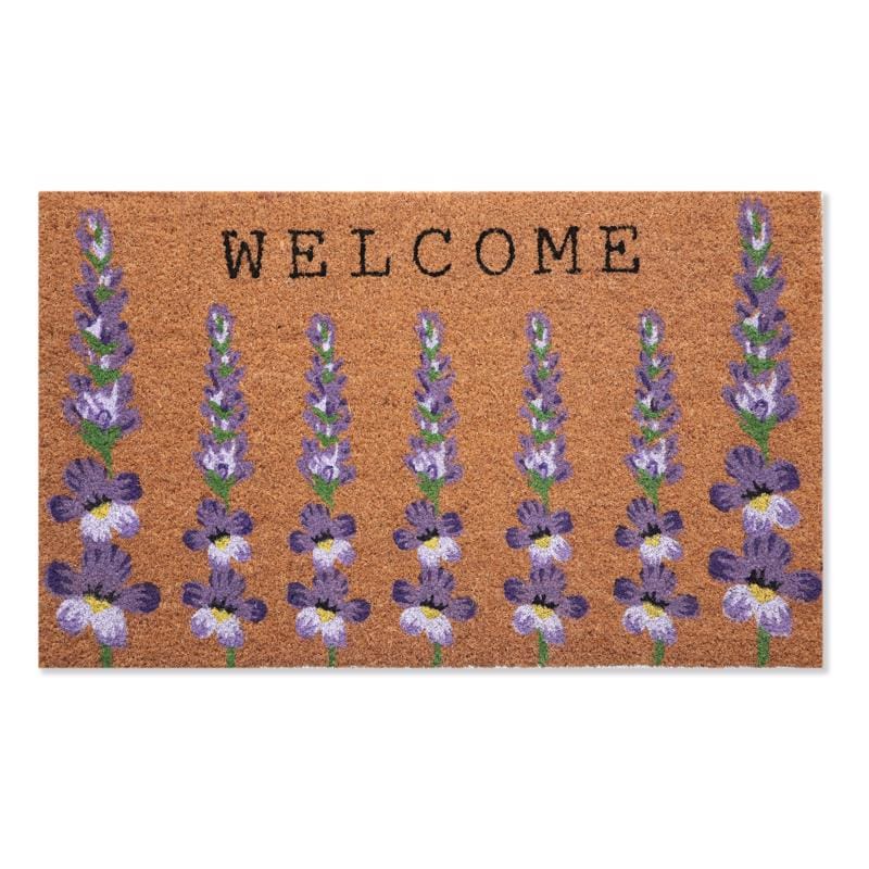 First Concept FC-73196 18 in. W X 30 in. L Natural Floral Coir Door Mat
