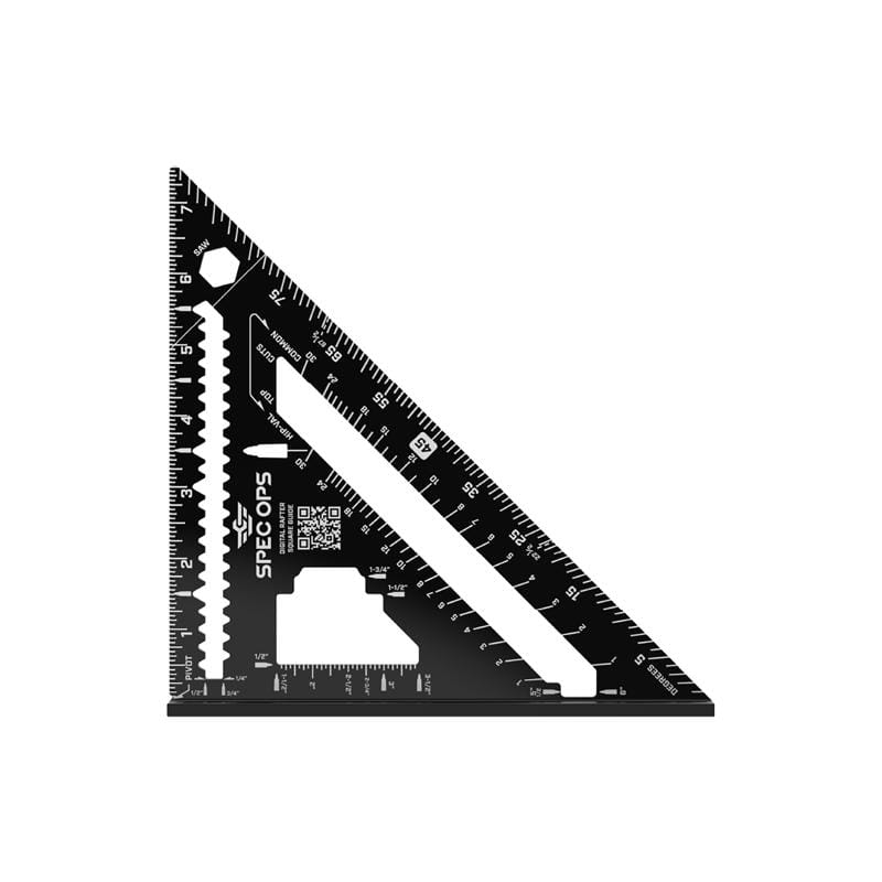 Spec Ops SPEC-SQ-RAF7 1.18 in. L X 7.5 in. H Anodized Aluminum Rafter Square