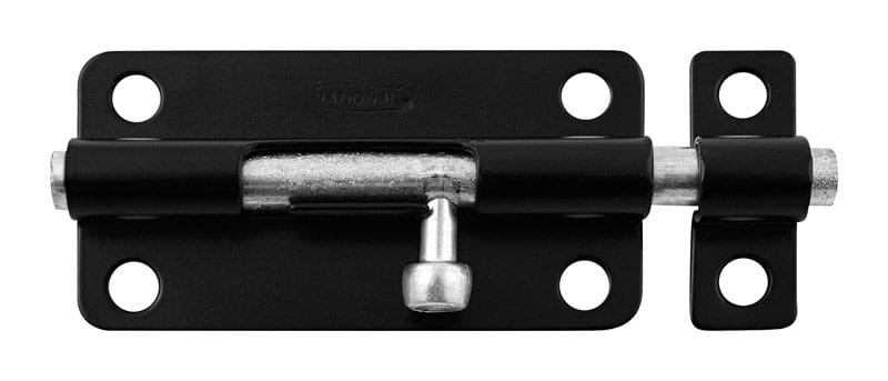 National Hardware N151-621 4 in. L Black Steel Barrel Bolt 1 pk
