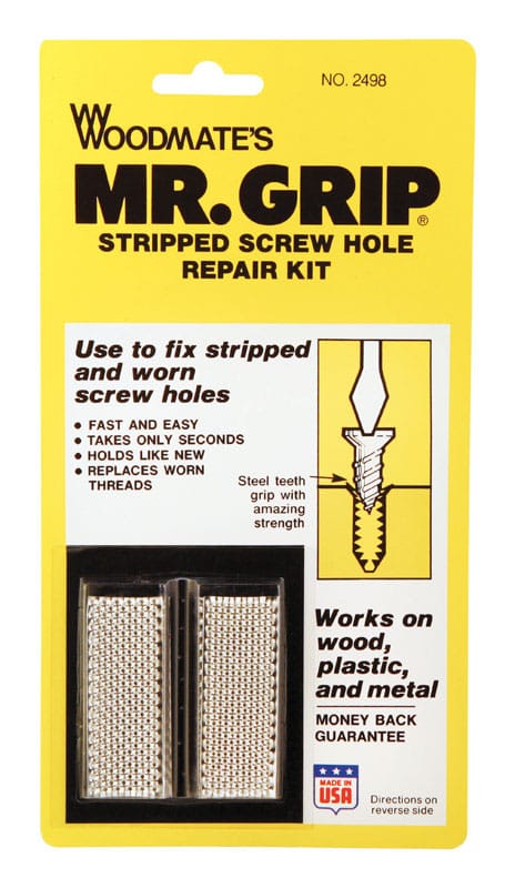 Woodmate'S 2498 Mr. Grip 3/4 in. D X 2 in. L Steel Round Head Screw Hole Repair Kit 1 pk