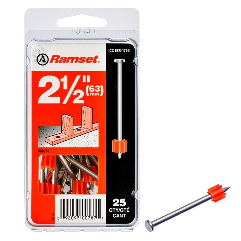 Ramset 00780 .3 in. D X 2 in. L Steel Flat Head Drive Pin 100 pk