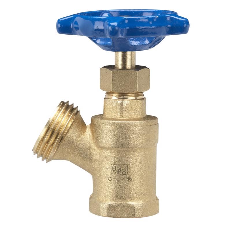 Homewerks VBDCONB3 1/2 in. X 3/4 in. FIP x MHT Brass Boiler Drain Valve