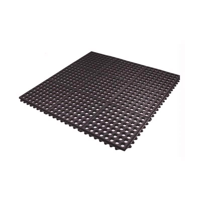 Sports Licensing Solutions 39864 3 ft. W X 3 ft. L Black Anti-Fatigue Rubber Utility Mat