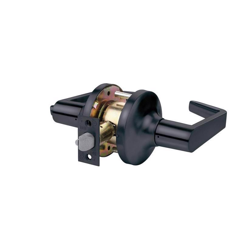 Tell CL102905 LC 2486 Matte Black Storeroom Lockset any 2 in.