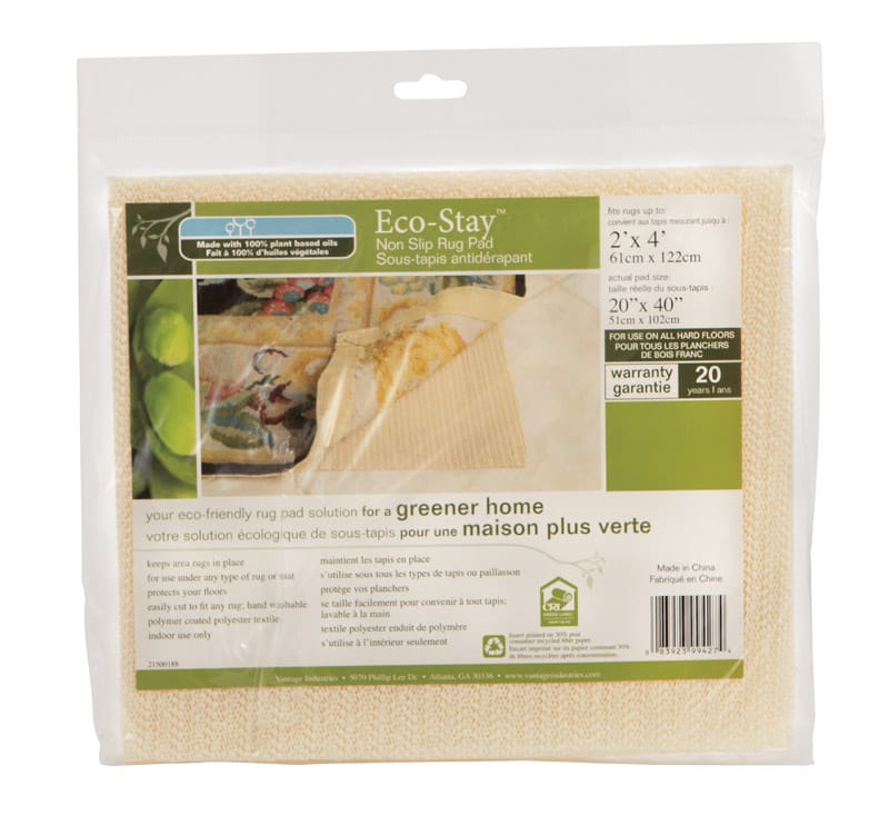 Con-Tact VATG-V14735-10 Eco Stay 2 ft. W X 4 ft. L Reversible Polyester Indoor Rug Pad