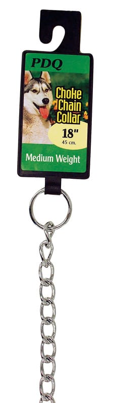 PDQ 12918 Silver Steel Dog Choke Chain Collar Medium/Large