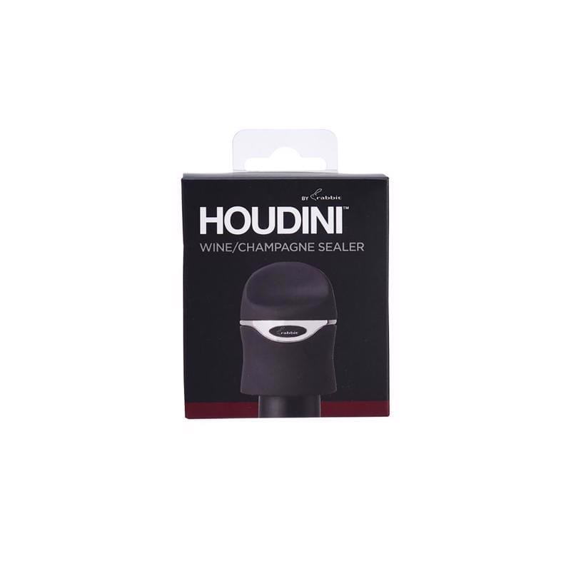 Houdini 5273272 Black Plastic/Silicone Champagne Sealer