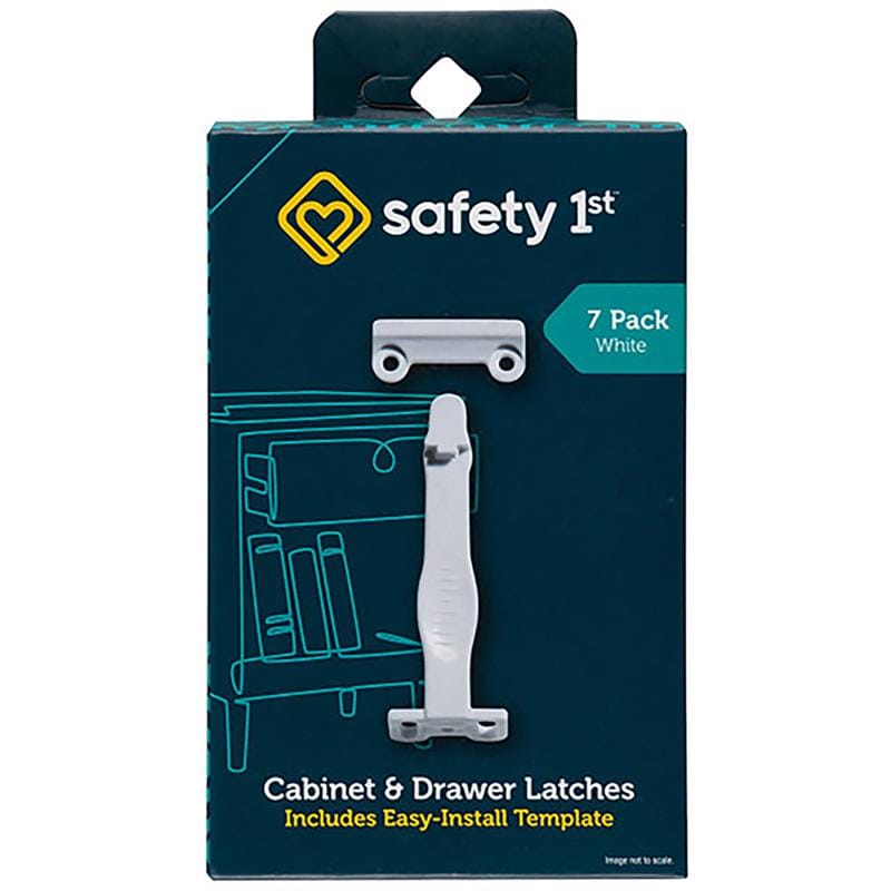 Safety 1ST 48444 White Plastic Drawer Latches 7 pk
