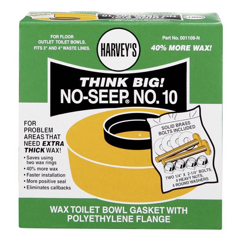 Harvey'S 1109-N Toilet Bowl Gasket with Wax & Flange Polyethylene