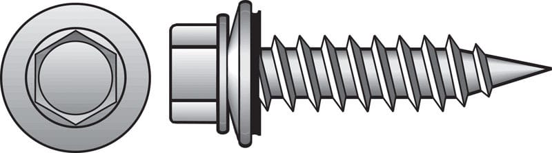 Hillman 560910 No. 10 Ga. X 2-1/2 in. L Hex Hex Head Screws w/Washers 1 pk