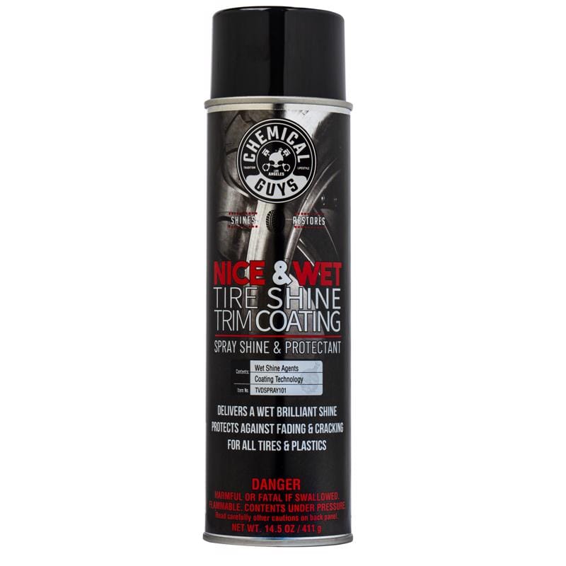 Nice And Wet Tire Shine TVDSPRAY101 Chemical Guys Plastic Protectant Spray 14.5 fl. oz.
