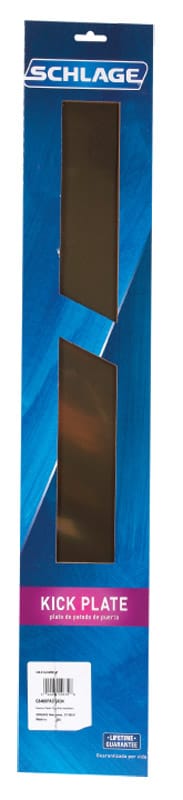 Schlage SC8400PA3 6X34 6 in. H X 34 in. L Brass Aluminum Kickplate