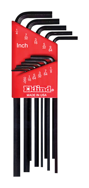Eklind 10211 Hex-L .050 to 1/4 in. SAE Long Arm Hex L-Key Set 11 pc