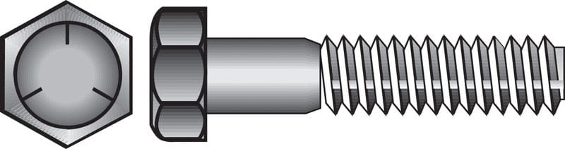 Hillman 200204 7/16 in. D X 4 in. L Heat Treated Zinc Steel Hex Head Cap Screw 25 pk