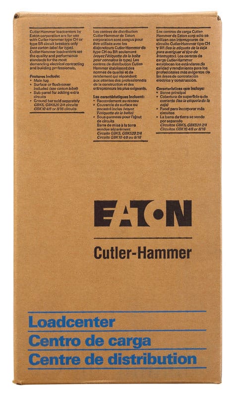 Eaton BR2B100RP Cutler-Hammer 100 amps 120/240 V 2 space 2 circuits Surface Mount Circuit Breaker Enclosure