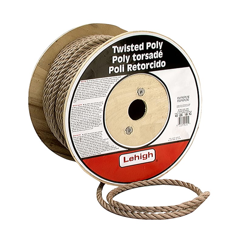 Lehigh 5012045 Koch 5/8 in. D X 140 ft. L Brown Twisted Polypropylene Rope