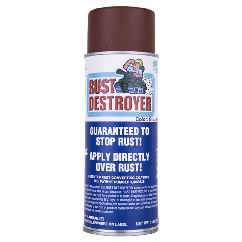 Rust Destroyer 73013RD Indoor and Outdoor Matte Red Oil-Based Alkyd-Based Rust Prevention Paint 13 oz