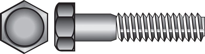 Hillman 0831626 3/8-16 in. D X 2 in. L Stainless Steel Hex Head Cap Screw 50 pk