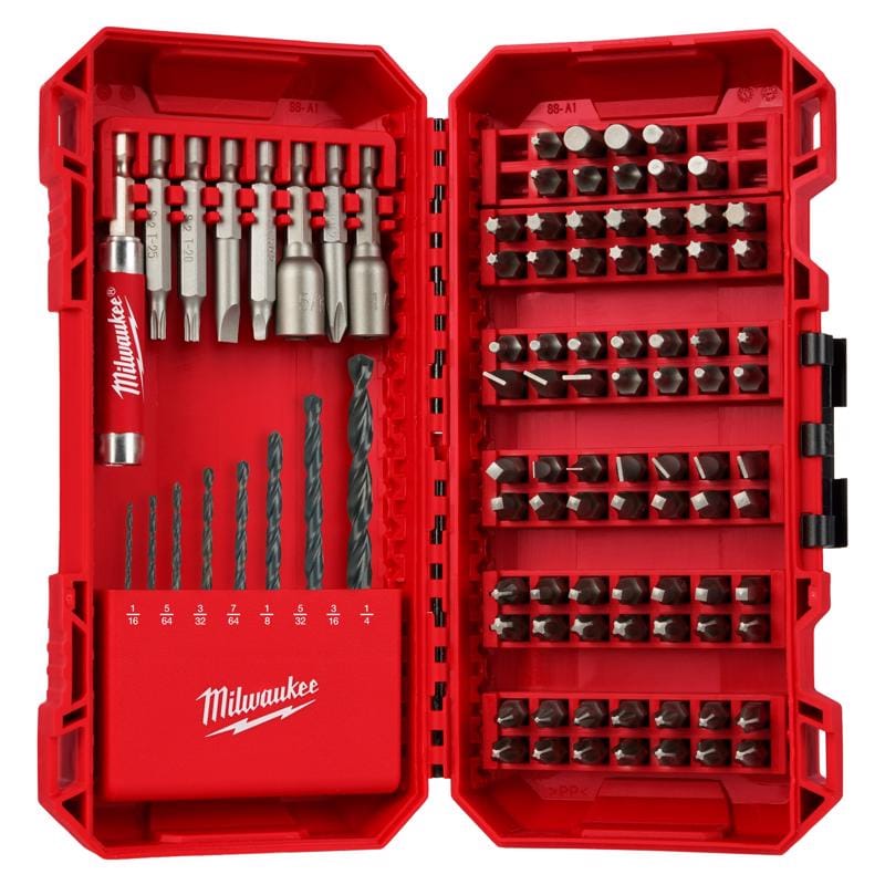 Milwaukee 48-32-1556 1/4 in. Steel Drill and Driver Bit Set Hex Shank 95 pc
