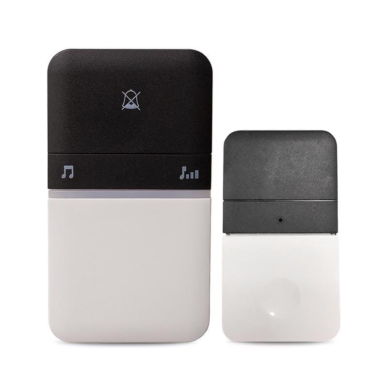 Heath-Zenith 18000154 Heath Zenith Piezo Black/White Plastic Wireless Door Chime Bell