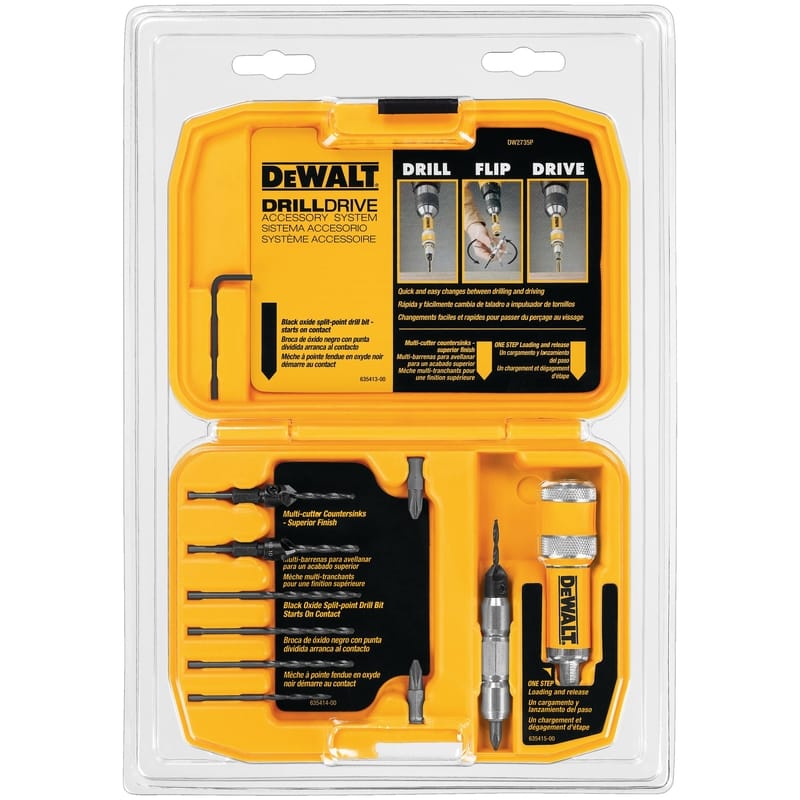 Dewalt DW2735P 6 in. L Steel Drill Drive Set 12 pc