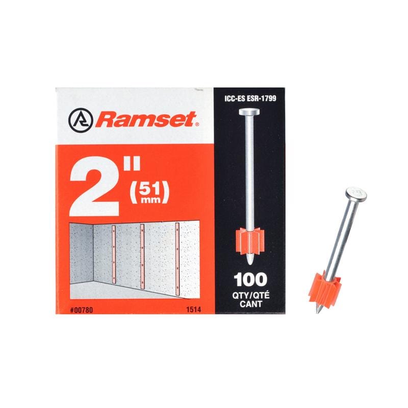 Ramset 00800 .3 in. D X 1-1/4 in. L Steel Flat Head Drive Pin with Washer 100 pk