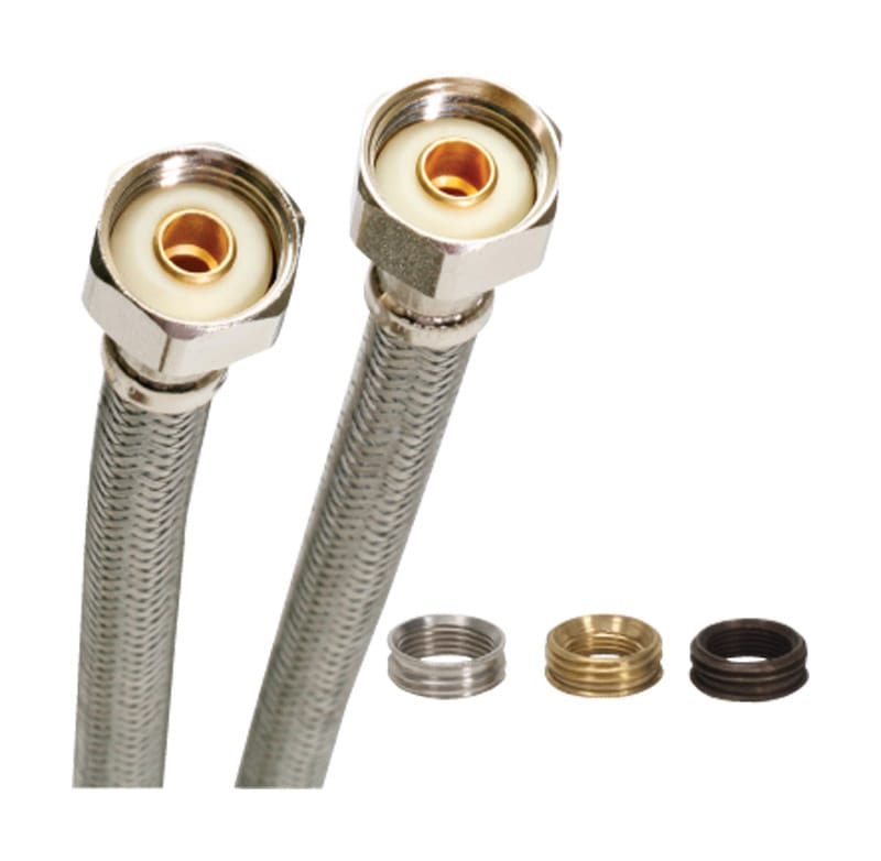 Fluidmaster B4F30CU Universal 1/2 in. FIP X 1/2 in. D FIP 30 in. Stainless Steel Supply Line