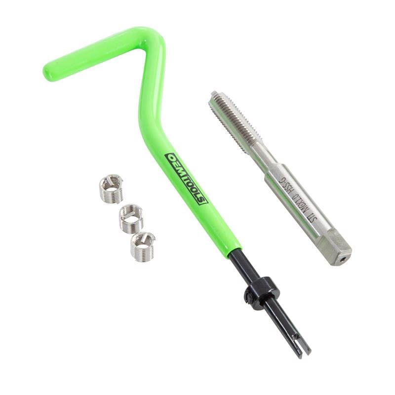 Oemtools 25626 1/4 in. Stainless Steel Non Locking Helical Thread Repair Kit M6 - 1 mm